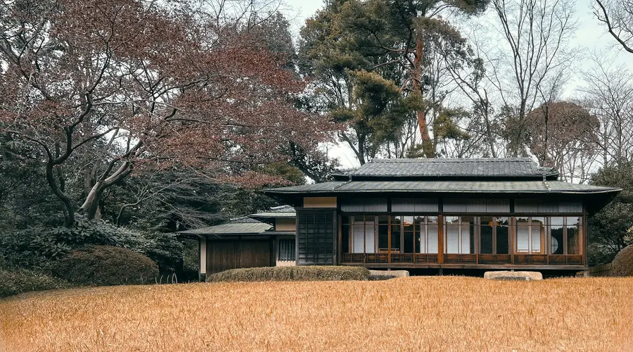 Traditional Japanese home in countryside